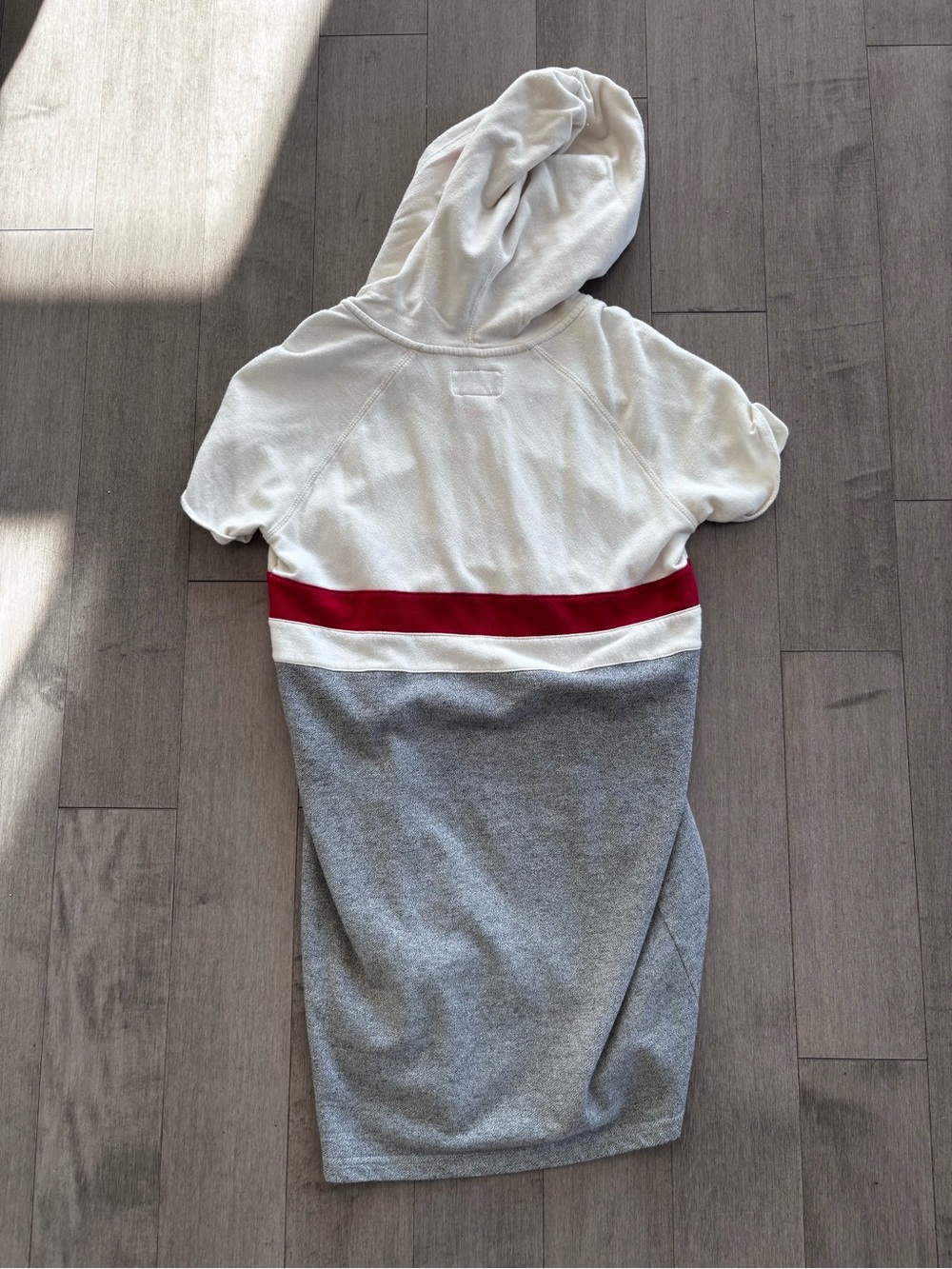Roots Canada Girls XL 11β12Y Hoodie Dress White Grey & Red - Picture 2 of 6
